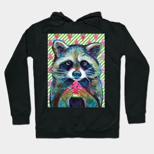 CUTE RACCOON WITH WATERMELON Hoodie